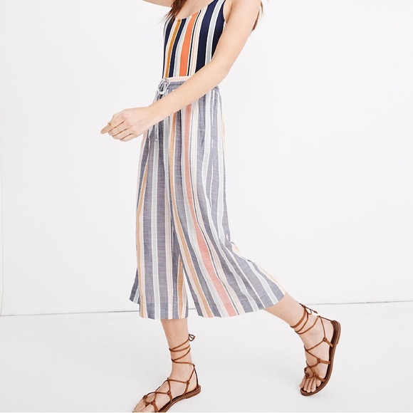 Madewell Cover-Up Crop Pants in Towel Stripe - Picture 11 of 13